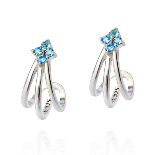 Brinco Topázio Sky Prata