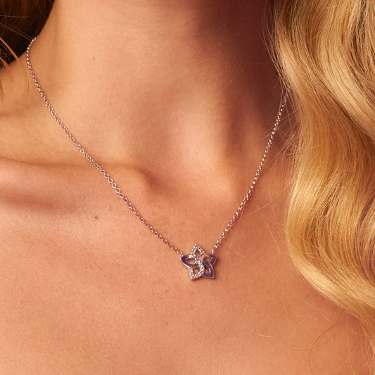 Colar Lilac em Prata com Topázios