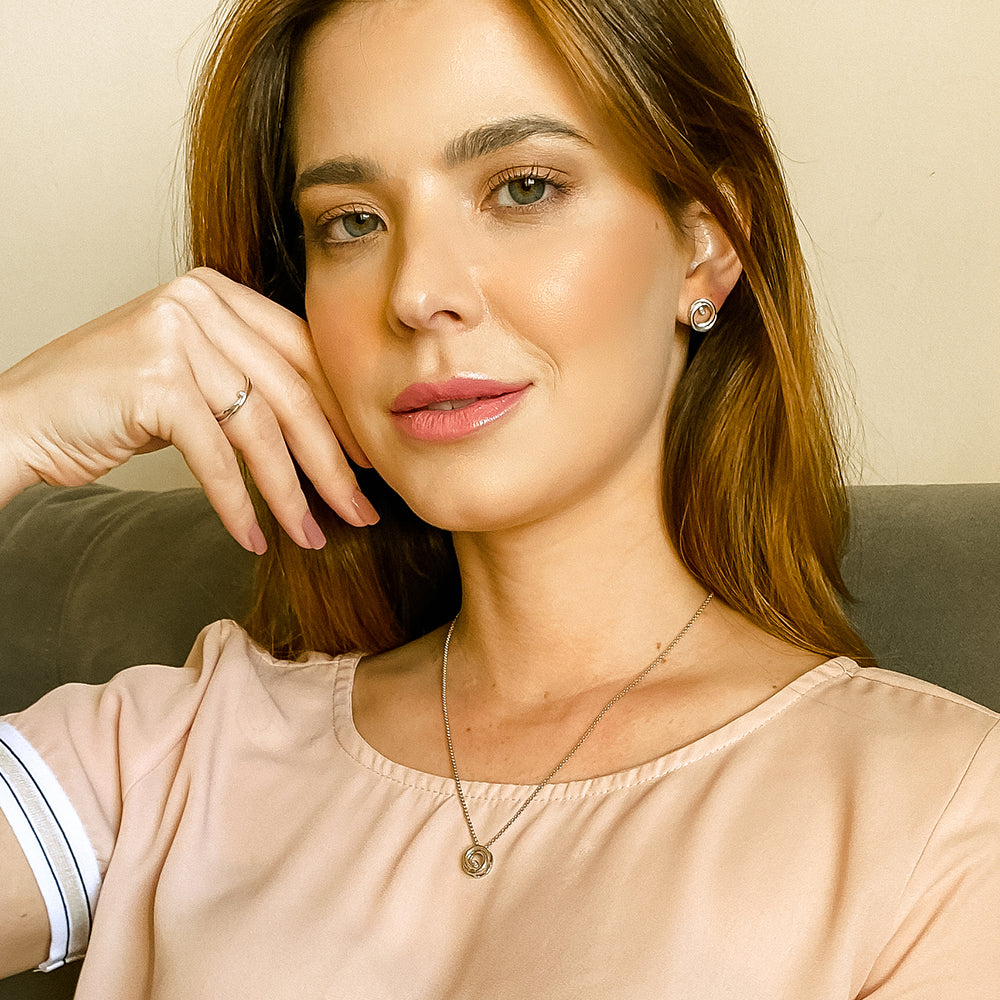 Colar Twinkle em Prata com Diamante - JFY