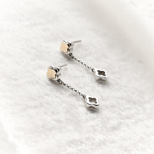 Brinco Romantic em Prata com detalhe em Ouro Amarelo - JFY