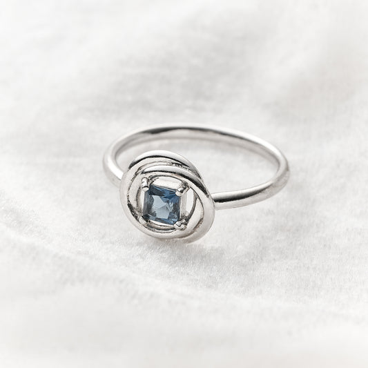Anel Echo Em Prata e Topázio London Menor