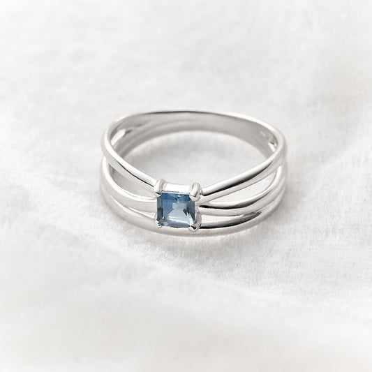 Anel Echo Em Prata e Topázio London