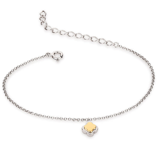 Pulseira Romantic em Prata com detalhe em Ouro Amarelo - JFY