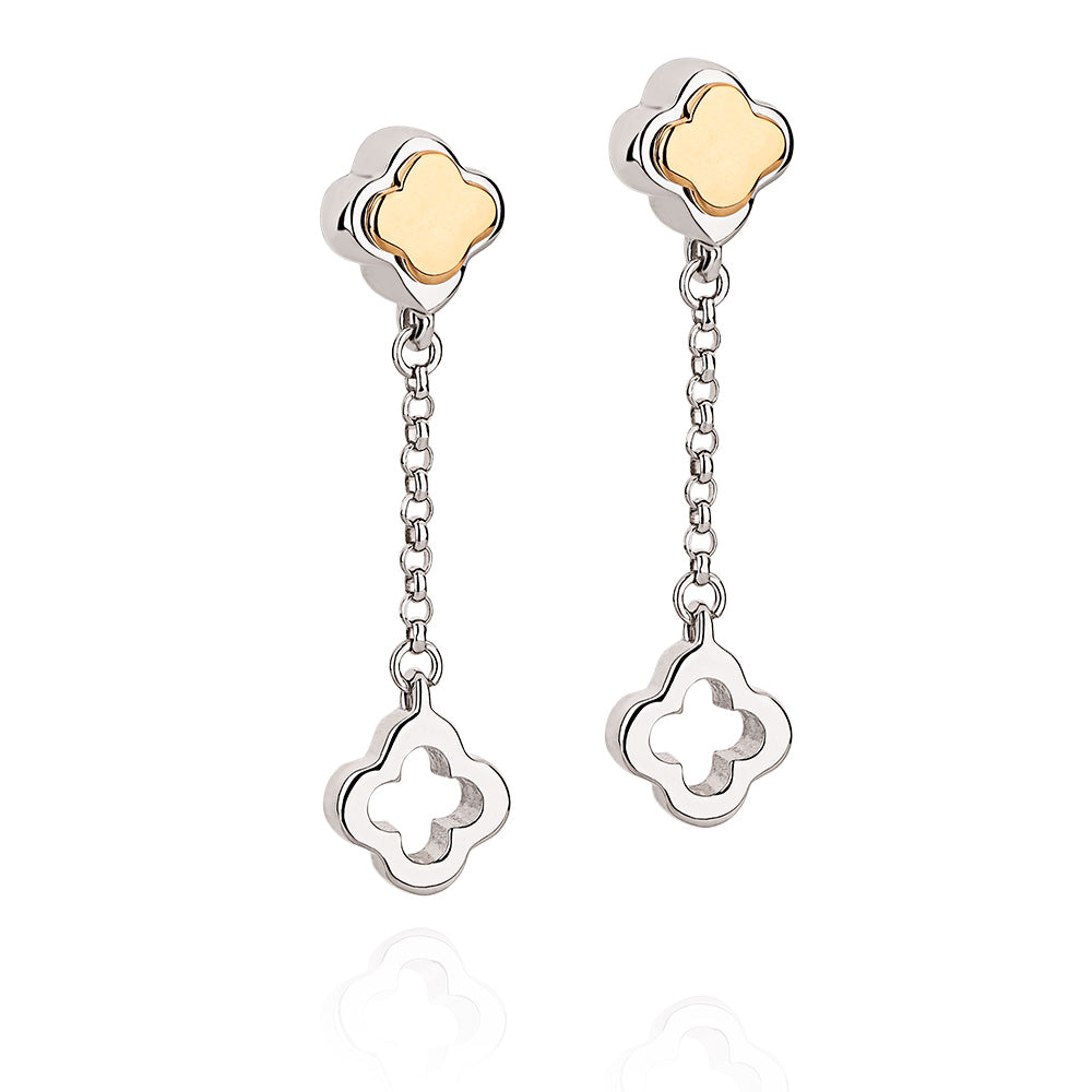 Brinco Romantic em Prata com detalhe em Ouro Amarelo - JFY