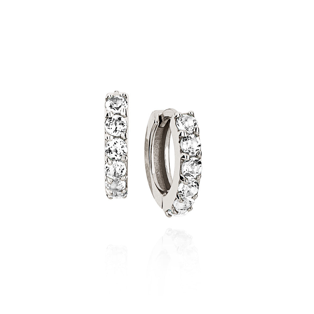 Argola Colorful Topázio Branco