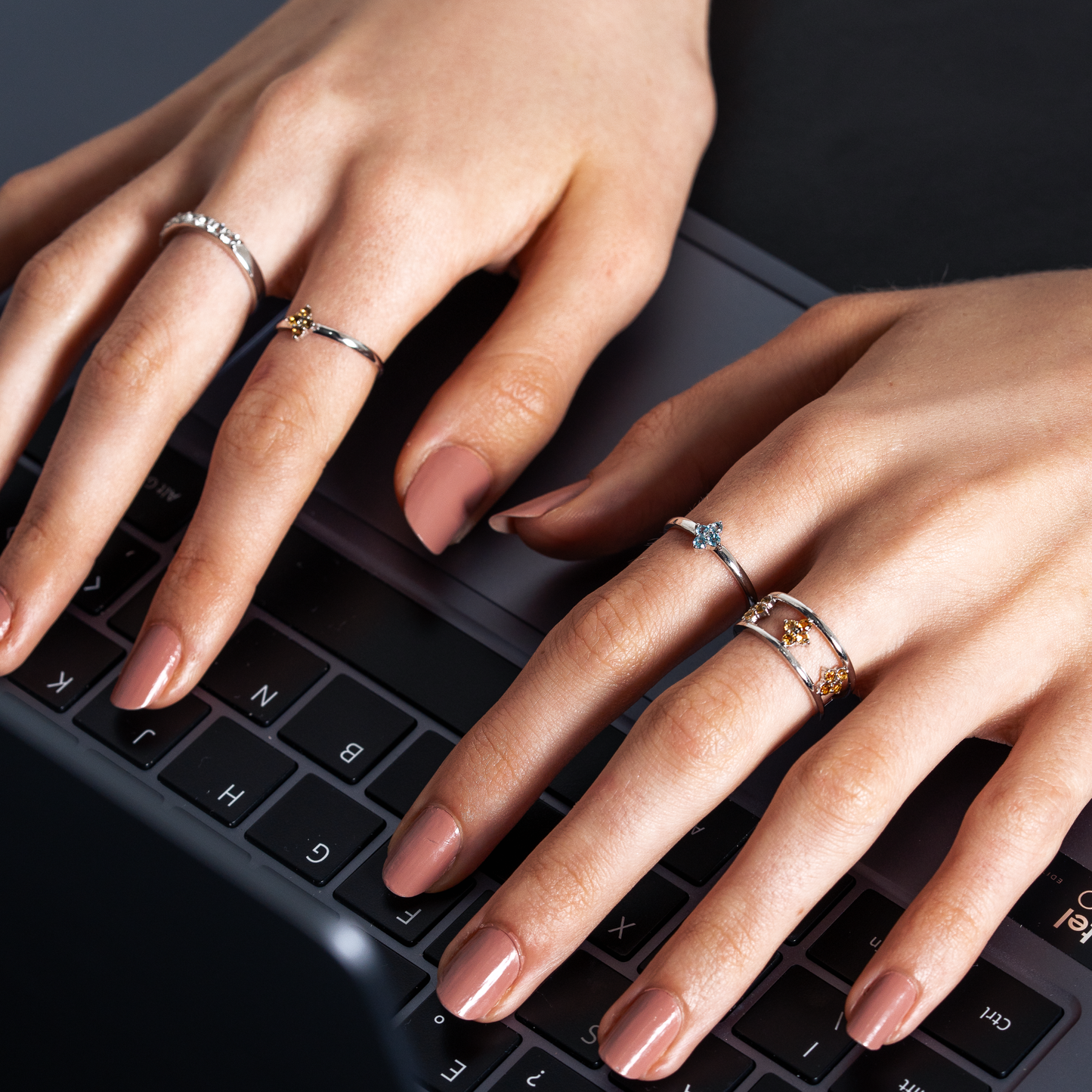 Anel Citrino Prata 1 Aplique