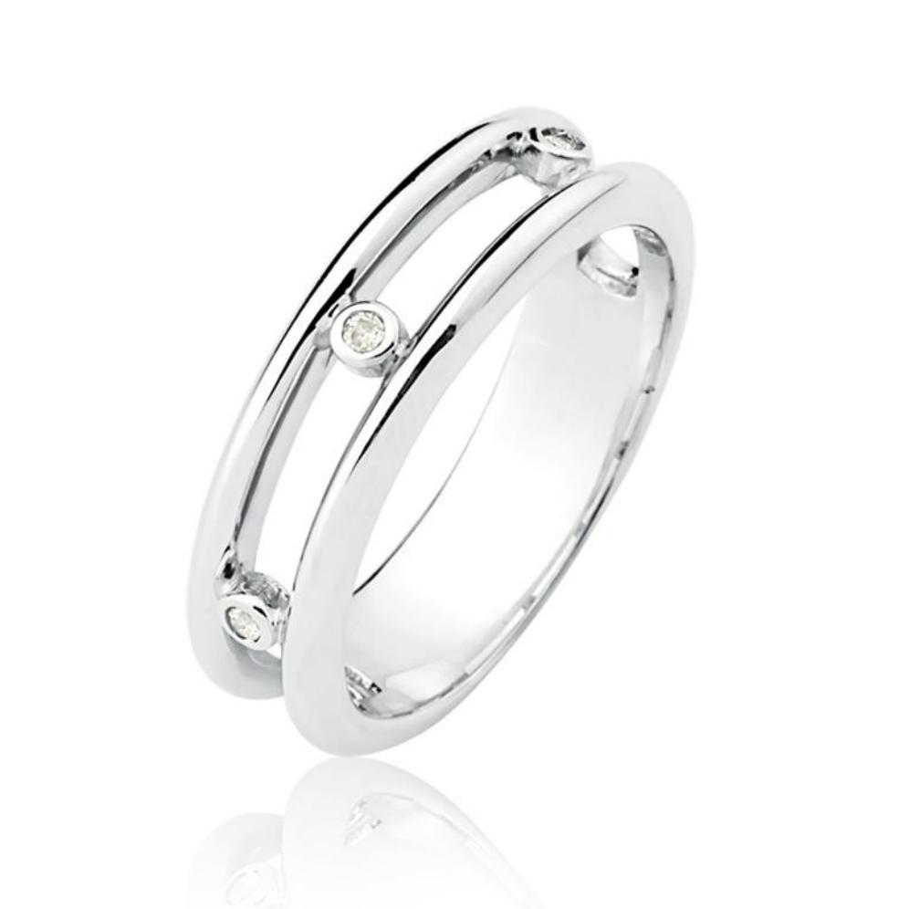 Anel Twinkle em Prata com Diamante