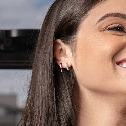 Argola Colorful Topázio Branco