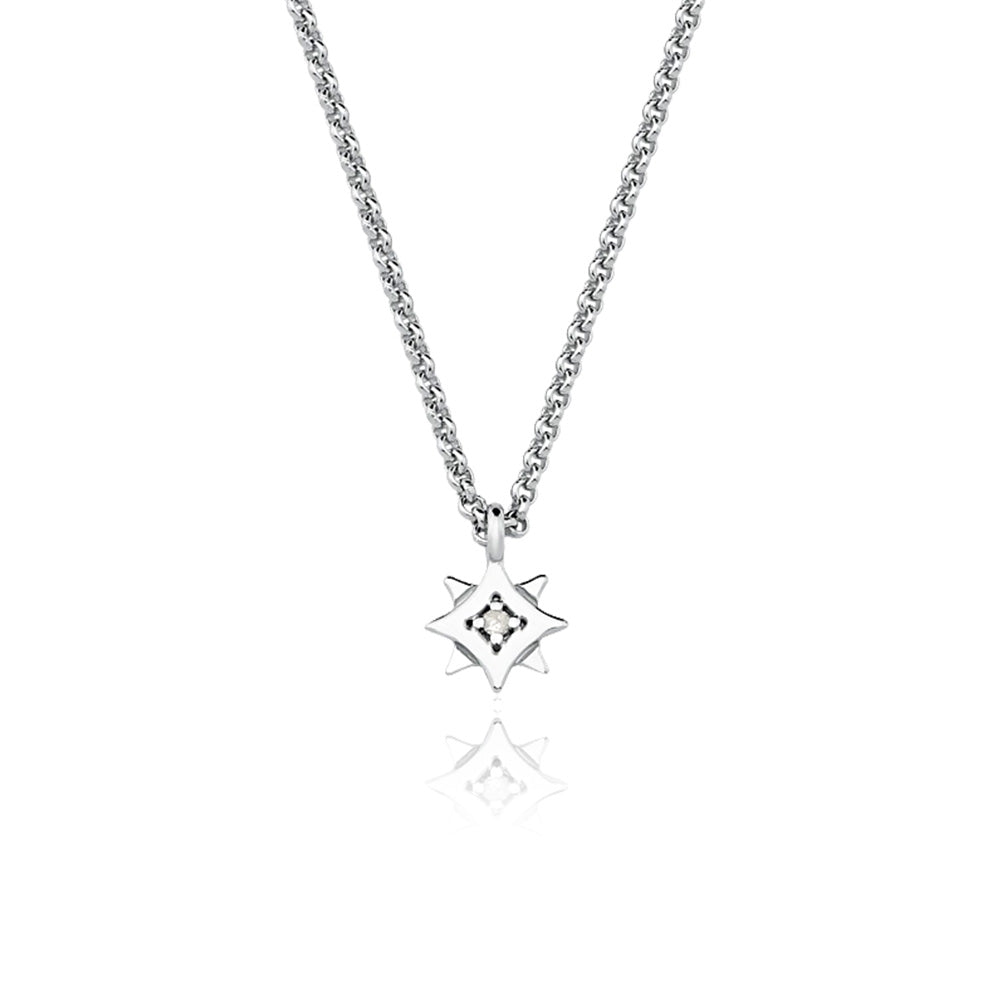 Colar Twinkle em Prata com Diamante