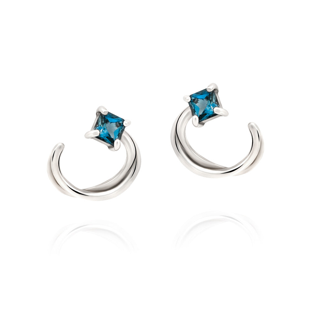 Brinco Echo Em Prata e Topázio London