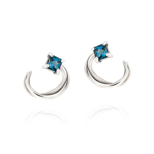 Brinco Echo Em Prata e Topázio London